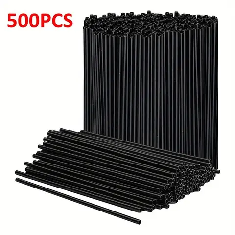Disposable Straws, Plastic Straws, Drinking Straw, 500pcs Disposable Party Straws, Perfect for Home, Bar, Pub, Club & Restaurant, Drinkware & Accessories