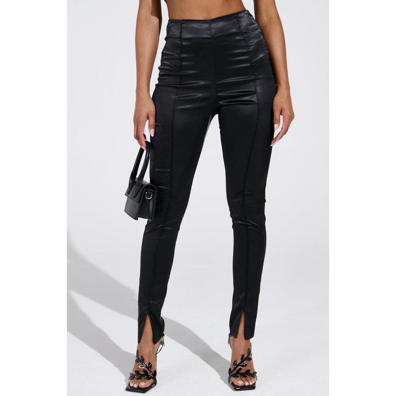 HIT THE LIGHTS SATIN SLIT LEGGING