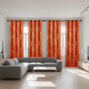 4 pieces of light luxury style thickened curtains with gold or silver embossed wave patterns, suspended by cable rings, light-blocking, heat-insulating and privacy-protecting curtain fabric, suitable for living rooms, bedrooms, studies, and offices