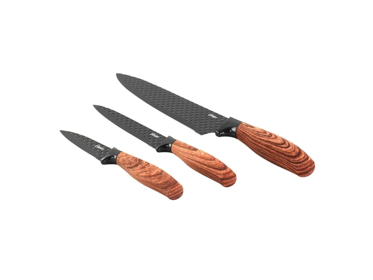 Oster Gunderson 3 Piece Black Stainless Steel Cutlery Set