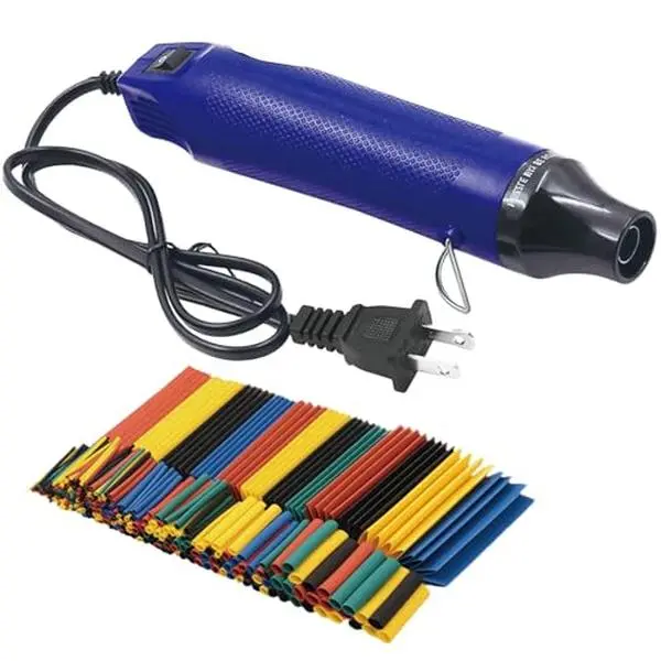 Wire Heat Shrink Tubing Kit + Mini Heat Gun for Shrink Tubing + 328pcs 2:1 Wire Shrink Wrap Tubing + for Wires,Shrink Wrap and Cable Repair. tube