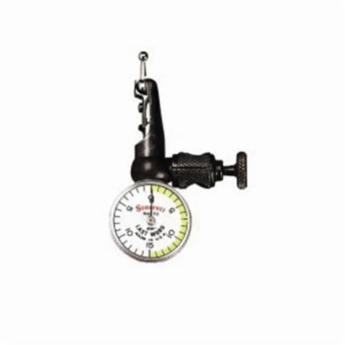 Starrett 711 Last Word Shaded Dial Test Indicator Gauge, 0.156 in. Size, Body Clamp, 100 g Measuring Force, Hard Chrome-Plated Ratchet for Layout & Inspection Tasks