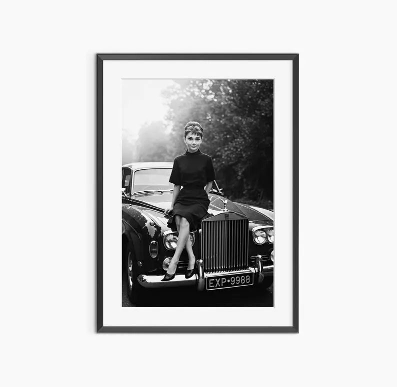 Audrey Hepburn Print, Photography Prints, Vintage Poster, Audrey Hepburn, Retro Prints, Black and White Wall Art, Museum Quality Wall Art