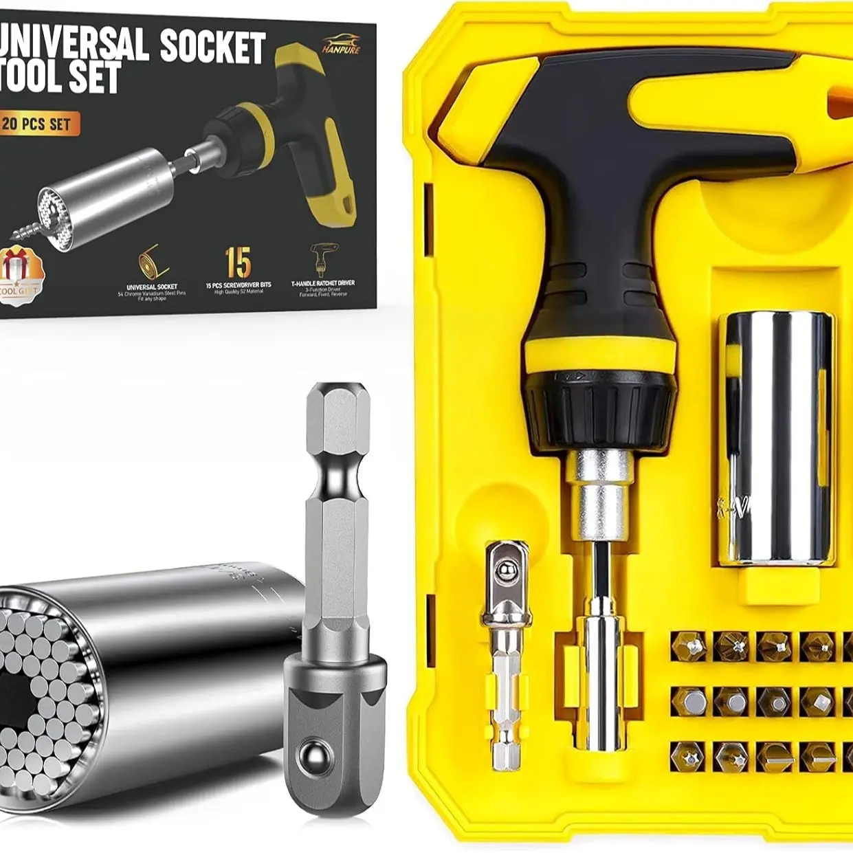 B-Magnetic Ratchet Screwdriver Set