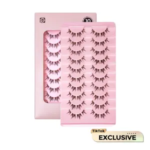 Sublime Paris Natural Eyelash with Wispy Soft Comfortable Easy Apply Natural Look -10 pairs- Suitable for Longlasting Makeup Daily Natural Lashes Cosmetic