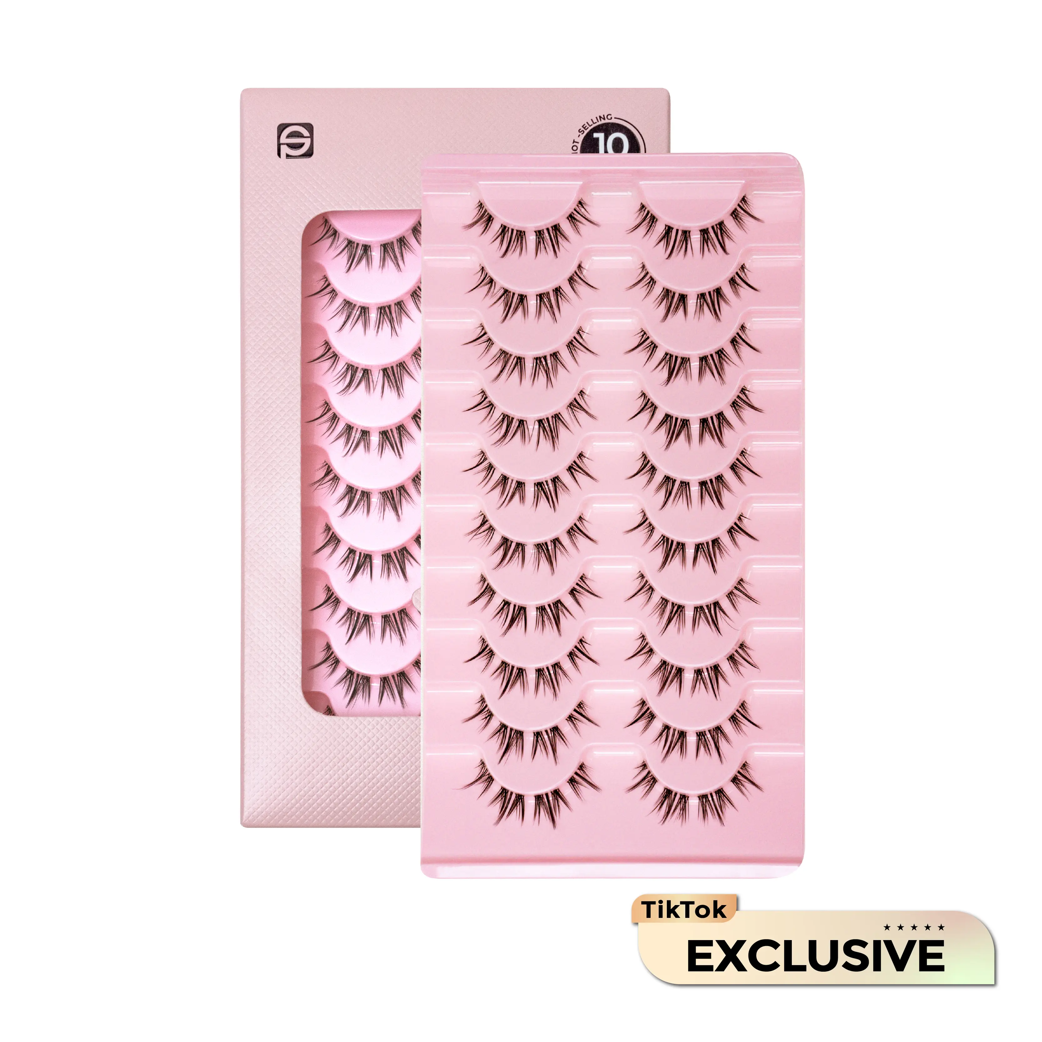 Sublime Paris Natural Eyelash with Wispy Soft Comfortable Easy Apply Natural Look -10 pairs- Suitable for Longlasting Makeup Daily Natural Lashes Cosmetic