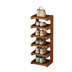 6/5/4 Layer Bamboo Shoe Rack, Independent Bamboo Shoe Storage Cabinet, Space-Saving, Durable, Ideal for Entryway, Bedroom, Garage, Vertical Shoe Rack, Shoe Rack Organizer