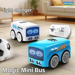 Magic Mini RC Remote Control Bus, 2.4GHz Gesture Sensing Dual Control, 5-in-1 Fun Modes, Smart Follow & Automatic Expression Change, Educational Toy Improve Reaction and Creativity, Suitable for Kids Over 3 Years Old, Indoor Entertainment & Parent-Child I