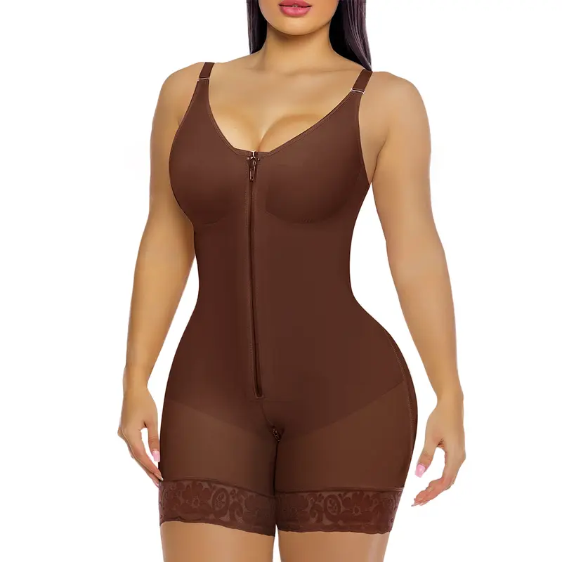 YIANNA #Livestream Fajas Colombianas shapewear for Women Tummy Control Butt Lifter Shaper with Zipper Crotch Lace Shapewear Crisscross Halter Shapewear