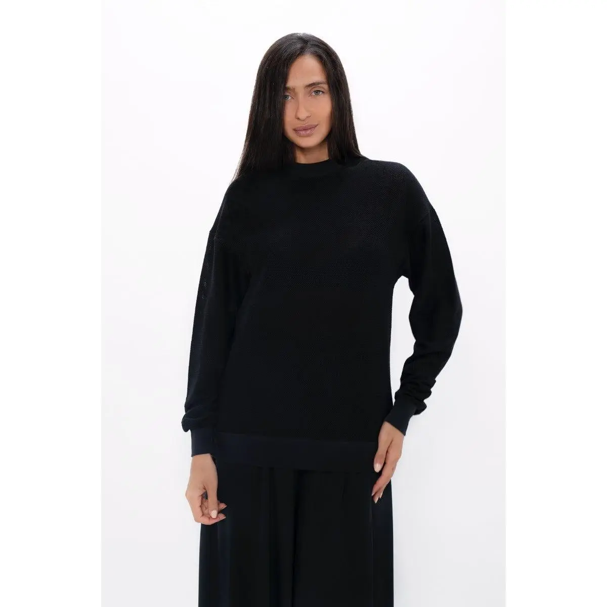 Philly  - Cosy Sweater - Black Sand