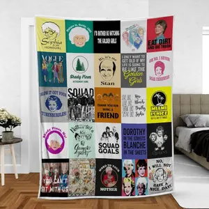 Golden Girls PREMIUM Flannel Blanket, 80s Sitcom Flannel Blanket, Stay Golden Blanket, Vintage Movie Gift For FansChristmas Gift,Gift for Kids