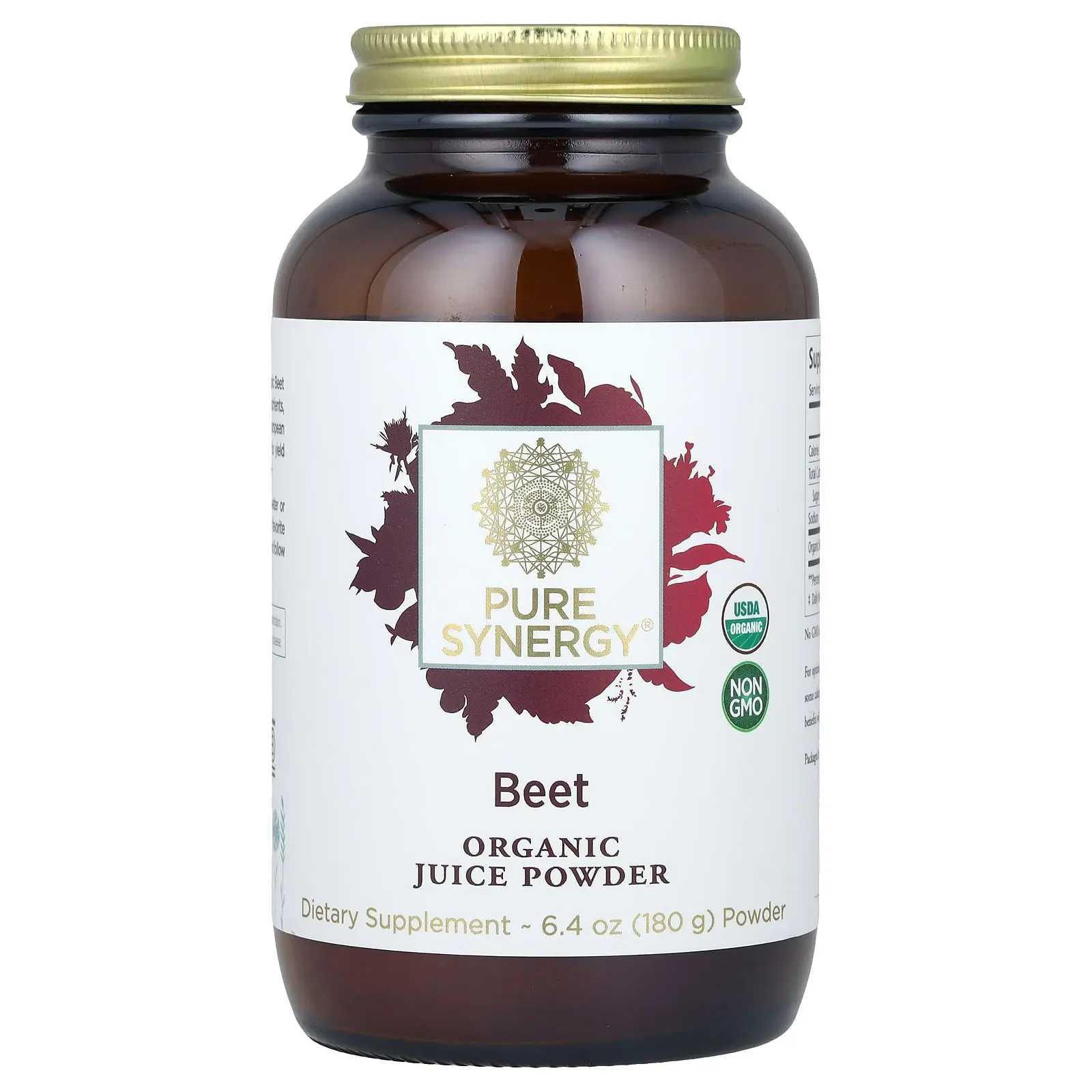 Pure Synergy Beet, Organic Juice Powder, 6.4 oz (180 g)