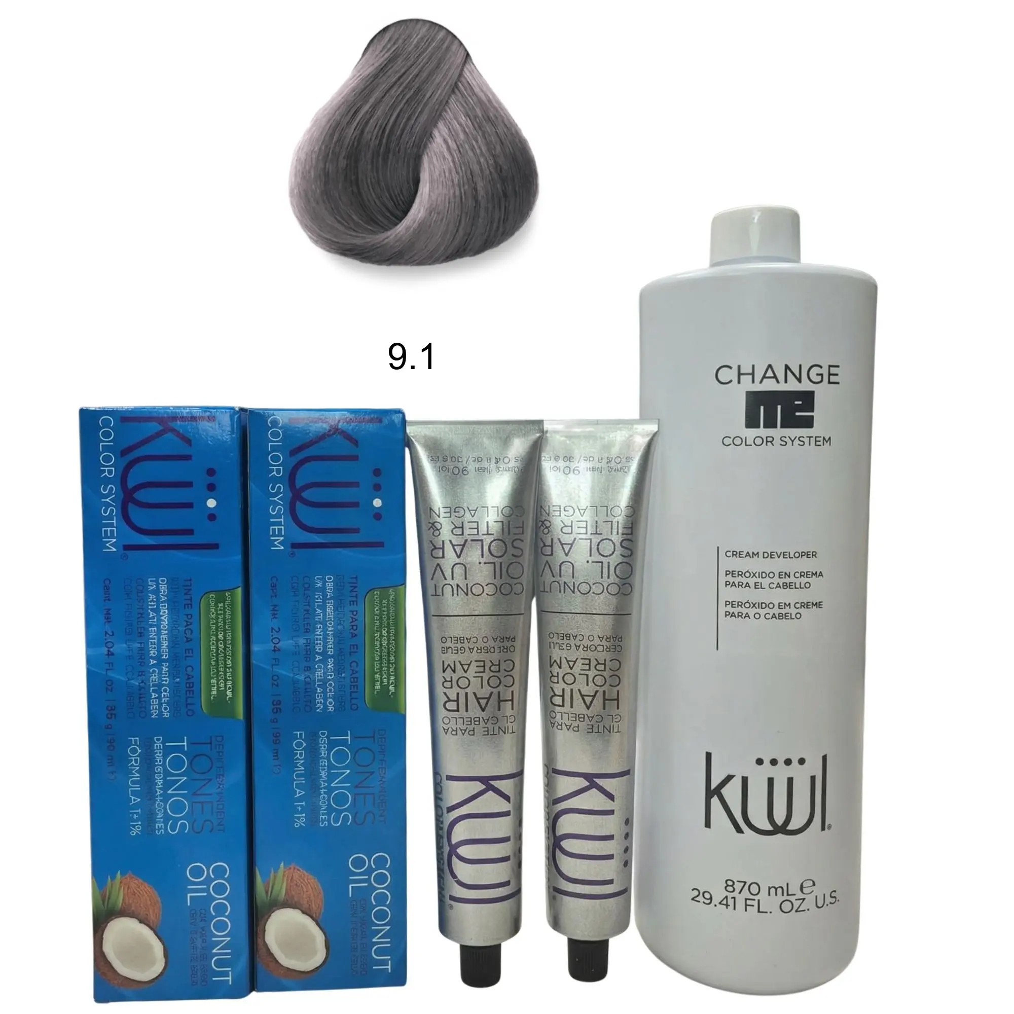 9.1 VERY LIGHT ASH BLONDE/RUBIO EXTRA CLARO CENIZO