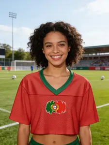 Portugal soccer jersey #3,women's World Cup Soccer Jersey Breathable Short Sleeve Football Shirt Casual Athletic Fan Edition Sportswear Top ice hockey/soccer/baseball/rugby, women's trendy and sexy T-shirts, women’s short tops, versatile and fashionable