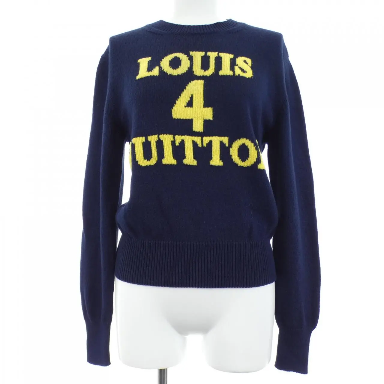 Pre-owned Louis Vuitton Cashmere Small Leather Goods Blend Knit Pullover