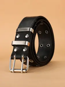 2026 New Classic Design Fashion Accessory Tactical Quick Release Studded Belt Buckle Elastic Casual Outdoor Training Belt, Stylish & Functional Waistband