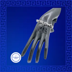 Stainless Steel Z Phi B Bracelet - Greek Letter Jewelry for Zeta Phi Beta Members Only