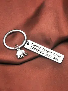 Elephant Design Keychain, Stainless Steel Keychain for Women & Men, Fashion Accessories for Daily Use, Trendy All-match & Exquisite Keychain for Birthday Gift, Cute Keychain