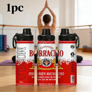 1pc 20oz Stainless Steel Vacuum Insulated Cup with Handle, Dual Layer Travel Mug, Leak-Proof Lid, Long-Lasting Cold & Hot Water Bottle, Home Office Outdoor Camping