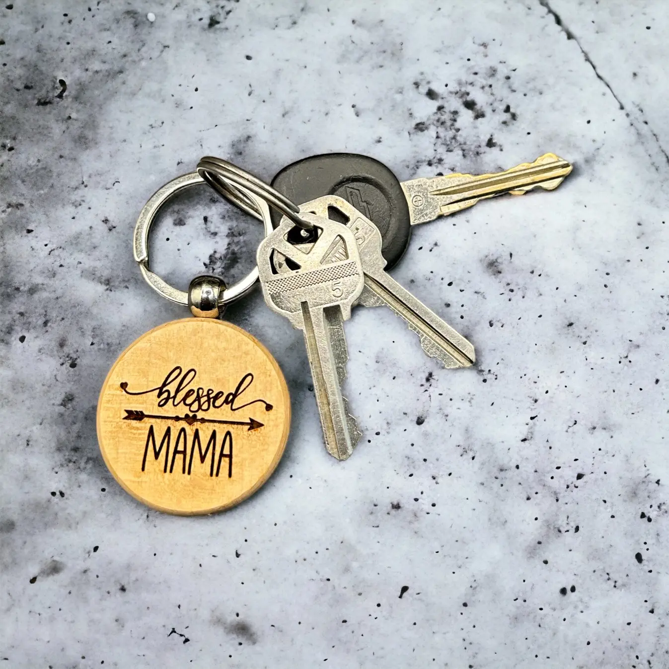 Blessed Mama Keychain