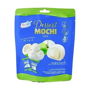 YUKI&LOVE Coconut Mochi Daifuku 120g - Soft Japanese Rice Cake Snacks with Creamy Filling, Authentic Taiwanese Dessert