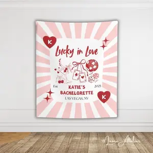 1pc of Wall Tapestry for a Bachelorette Party, Featuring a Celebration Banner with a Las Vegas Theme, Customized Party Sign, And Personalized Backdrop for The Bride. (60X51 Inches)