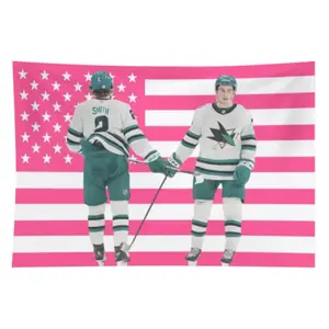 Will & Mack Hockey Theme Rectangular Fabric Tapestry, College-Style Home Decor with Summer Vibes, Ideal for Teen Room and Room Decor, Teen Room Decor