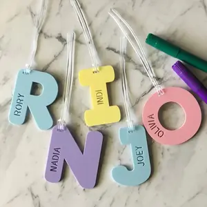 Customized Acrylic Letter Keychain - Personalized Initial Tag with Lobster Clasp, a Stylish Accessory for Women'S Bags And Cups, Perfect for Thanksgiving Gifts