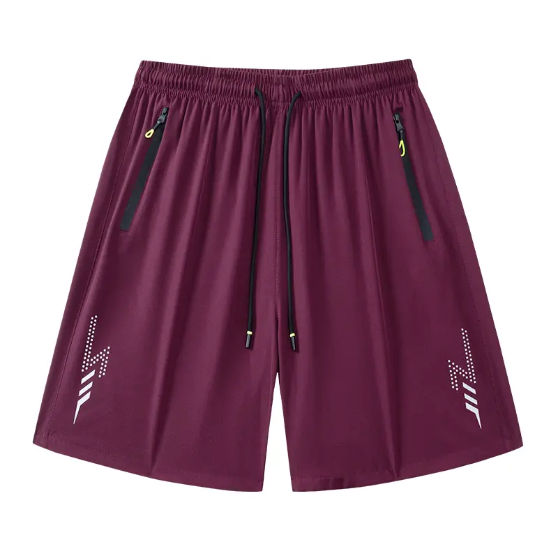 Men’s summer quick-dry athletic shorts, elastic waistband drawstring running shorts, zippered pockets, casual comfortable style, fashionable versatile solid color minimalist design Men’s summer quick-dry athletic shorts, elastic waistband drawstring running shorts, zippered pockets, casual comfortable style, fashionable versatile solid color minimalist design