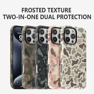 Camouflage pattern frosted case suitable Cover for iphone 17 pro max 16 Plus 15 14 13 12 11 Plus Premium matte finish  fingerprint-resistant Exquisite inside and out double-layer protectionCute Gift for Her