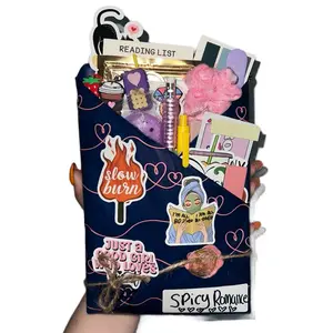 Blind Date With A Book Personalized Bookish Gifts with Stickers, Pen, Scrunchie, Goodies & More - Ideal for Book Lovers Handmade Crafts-Mystery Gifts