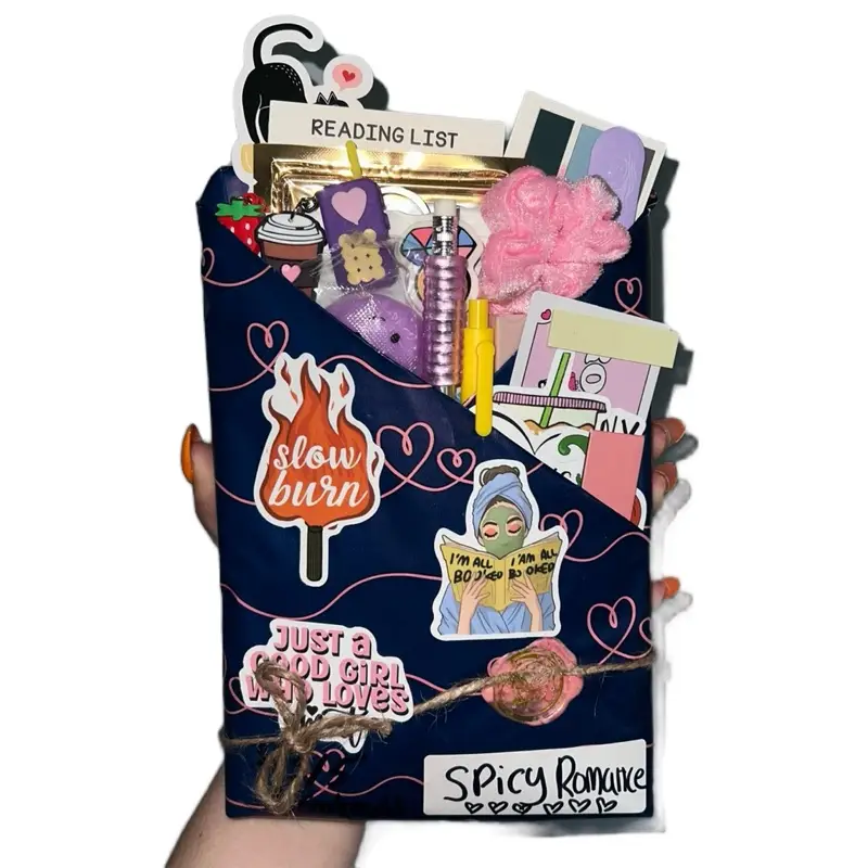 Blind Date With A Book Personalized Bookish Gifts with Stickers, Pen, Scrunchie, Goodies & More - Ideal for Book Lovers Handmade Crafts-Mystery Gifts