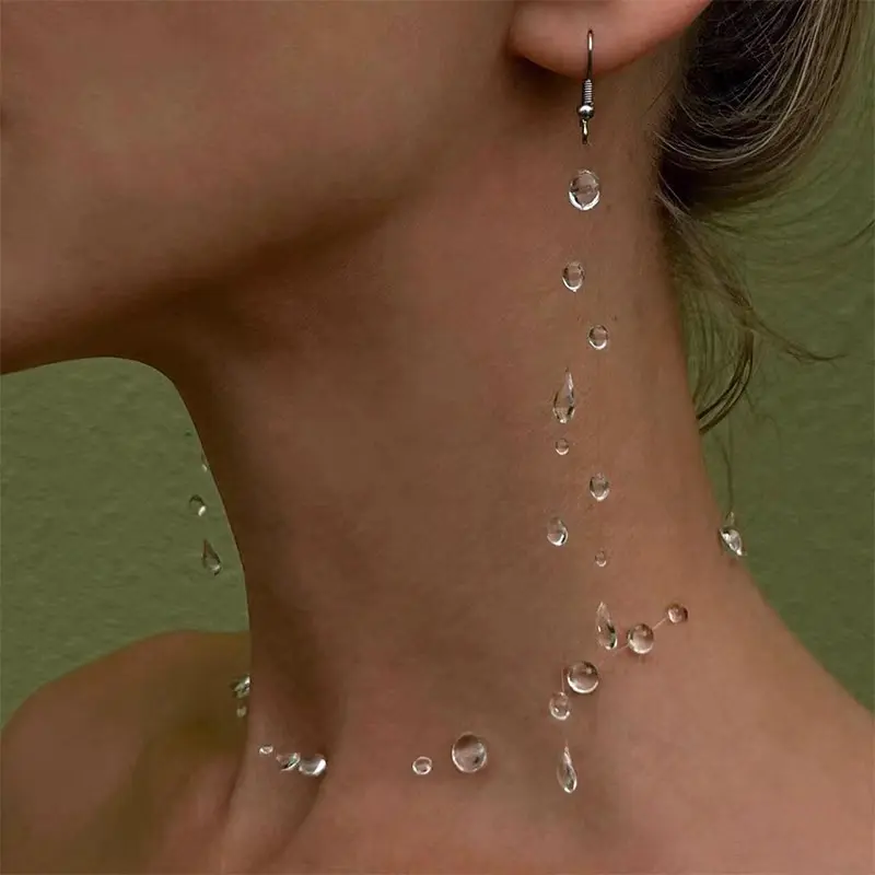 Crystal Teardrop Earrings for Women, Minimalist Everyday Hypoallergenic Studs, Lightweight Accessories to Elevate Outfits, Meaningful Gifts, Clarity, Precision, Sensitive, Teardrops, Hypoallergenic Fit, Lightweight For All-Day Ease, Lines, Adults, Daily,,