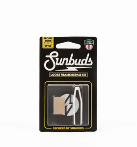 Sunbuds Loose Frame Repair Kit (1 Pack) - 10 Sizes for Perfect Fit, Precision Tweezer & Alcohol Pads Included, Secure Your Glasses Comfortably