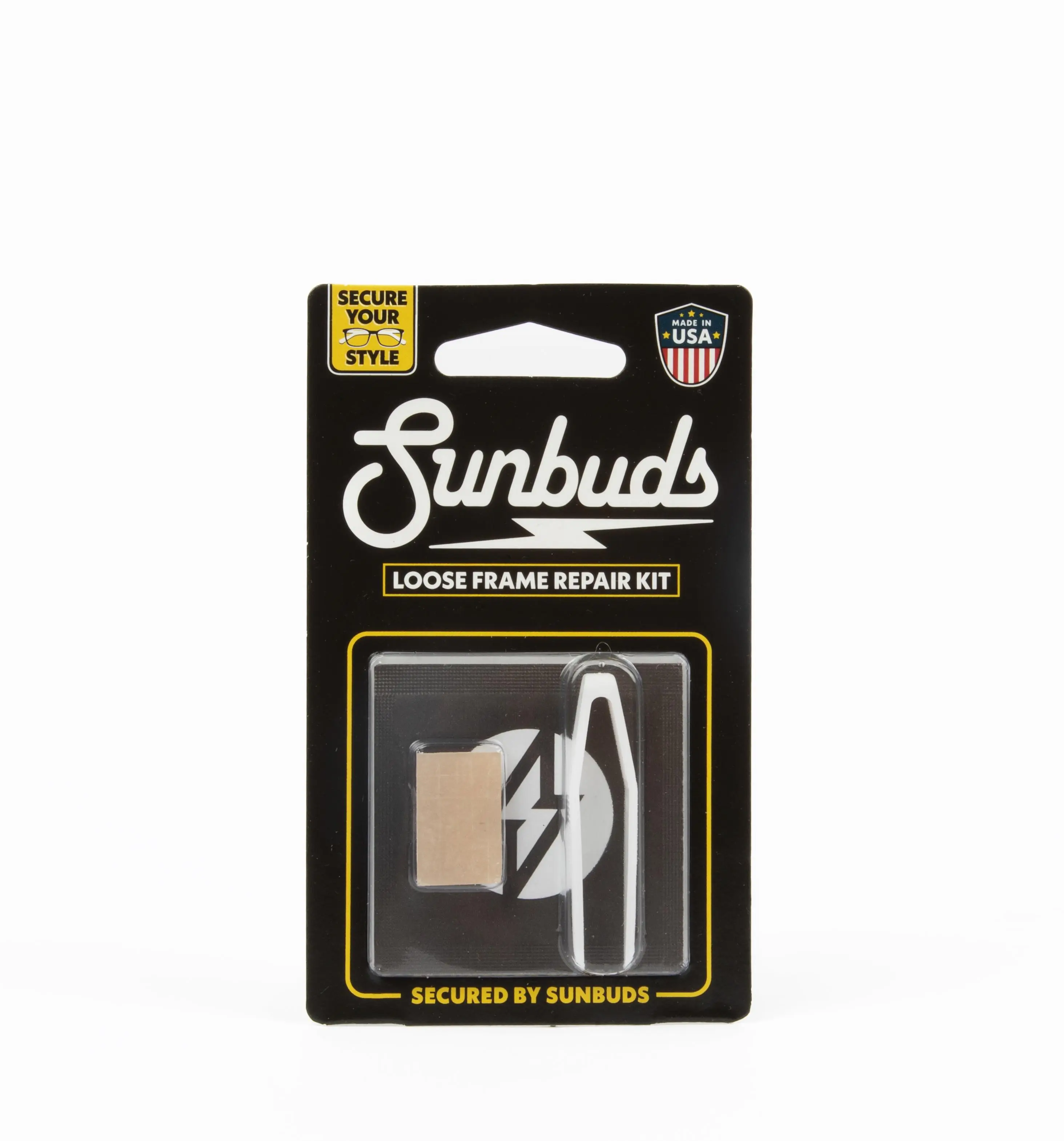 Sunbuds Loose Frame Repair Kit (1 Pack) - 10 Sizes for Perfect Fit, Precision Tweezer & Alcohol Pads Included, Secure Your Glasses Comfortably