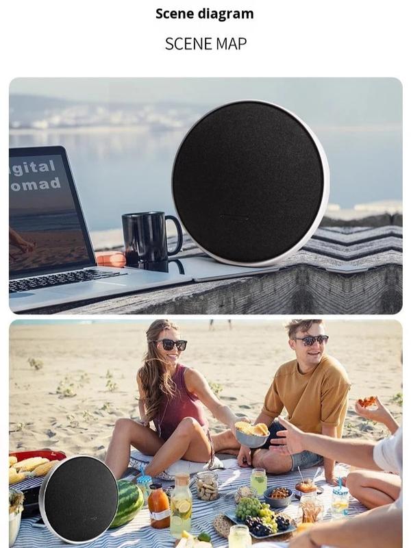 OrbSound S409 Portable 360° Stereo Bluetooth Speaker with Deep Bass Harman Kardon Inspired Design Flying Saucer Mini Wireless Bass Booster for Desktop Travel