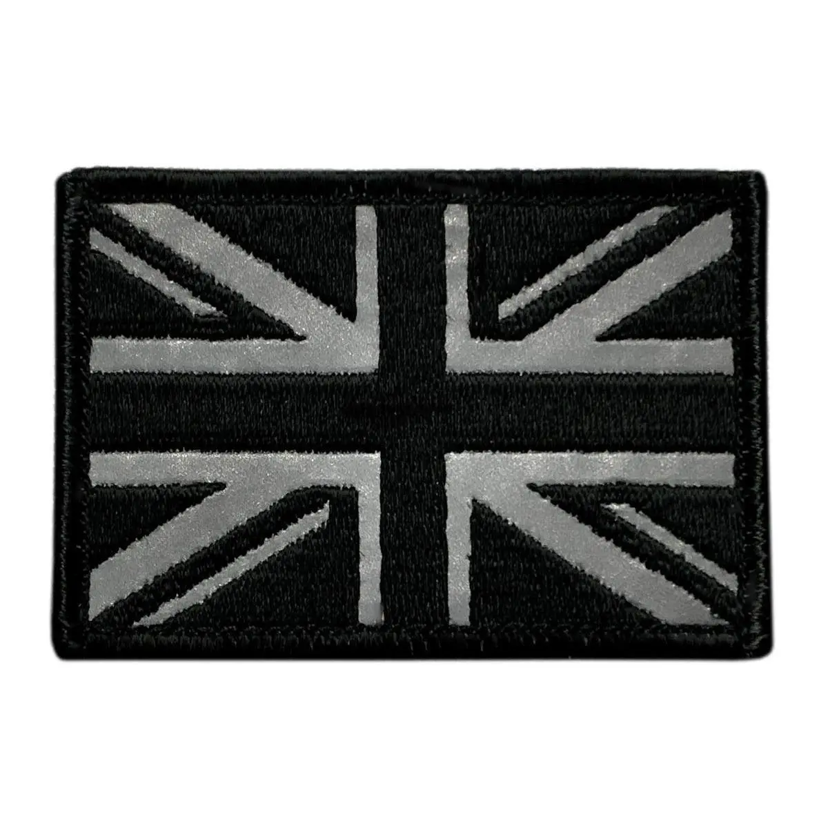 Reflective UK British Flag Tactical Patch [3.0 x 2.0 - Hook Fastener-RF5]