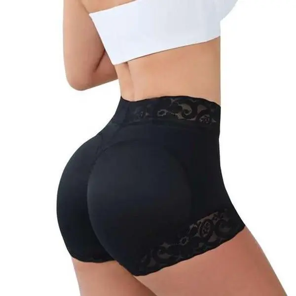 Soo Slick Shaper Panty for Women – Women's High-Compression Shaping Panty with Lace Design, Butt Lifting Effect, and Anti-Slip Silicone. Available in Black, Sizes S-3XL. Breathable Nylon columbian waist trainer Elegant Smooth, Chic, Spandex