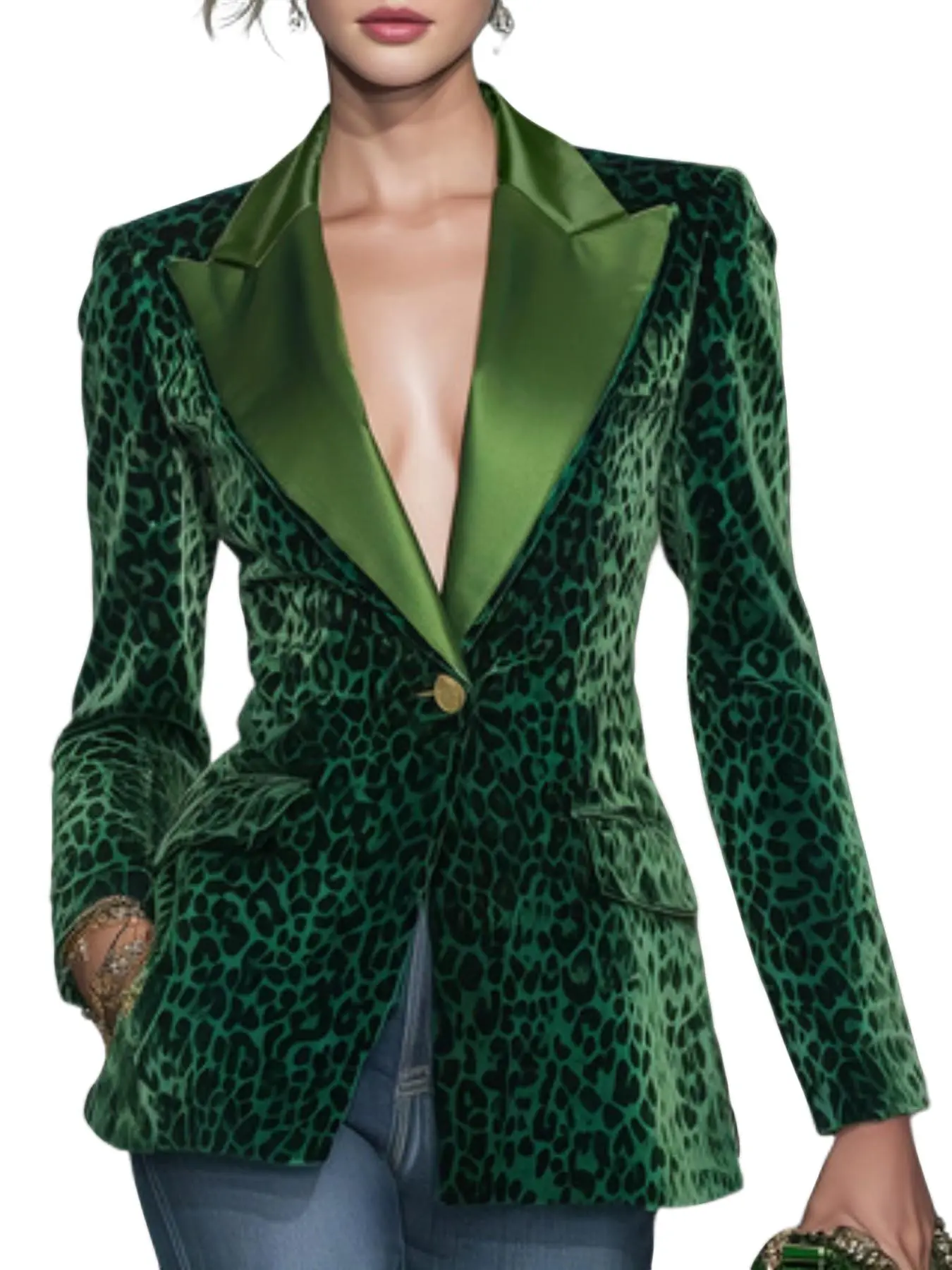 Women's New Notched Lapel Casual Chic Elegant Long Sleeve Blazer Jacket, Slim-Fit Outerwear for Spring & Fall, Minimalist Colorblock Design