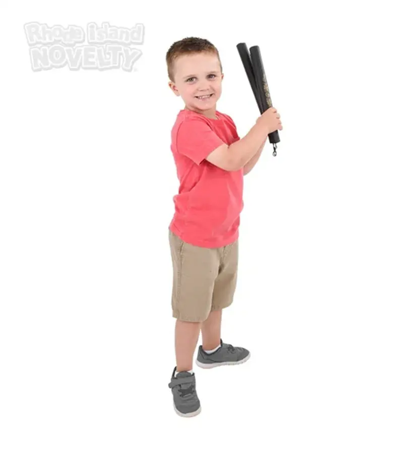 Black/Gold Foam Dragon Ninja Nunchucks - Costume Accessory - Weapon Prop