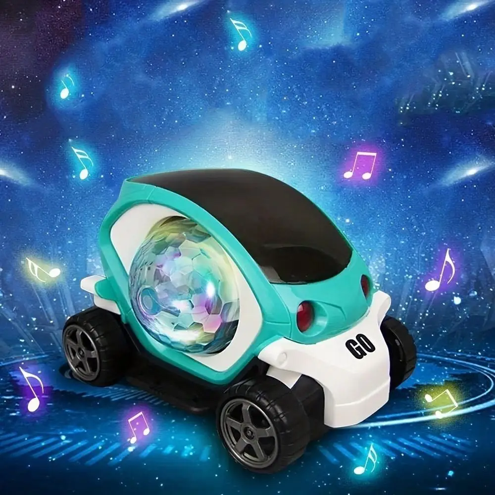 3D Rotating Luminous Music Car, Automatic Special Music & Lighting Toy Car, Electric Universal Rotating Colorful Music Car Gift, Gift for Boyfriend, M