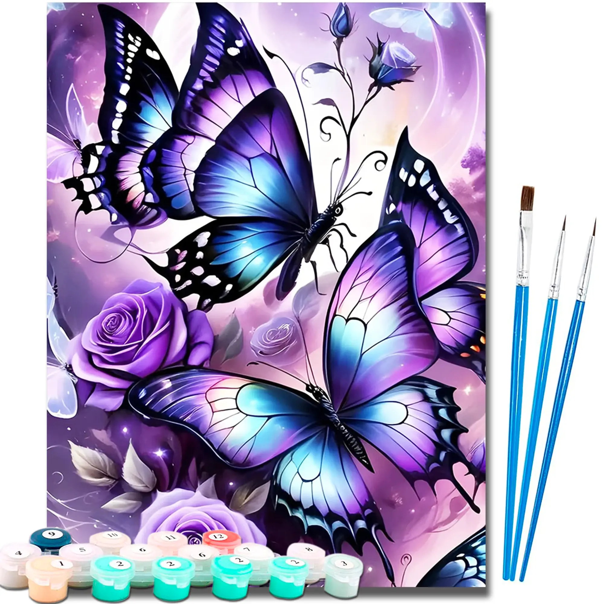 Paint by Numbers Kit for Adults - 16x20 in DIY Preprinted Grid Art, Coloring Therapy Painting Accessories Kit, DIY Painting Tool, Crafting with Kids Supplies, Patience-Building Birthday Gift for Home Wall Decor, Creative Art