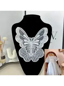 New lace bead embroidery butterfly embroidery DIY sequin collar flower decorative sewing clothes hats clothing accessories auxiliary materials