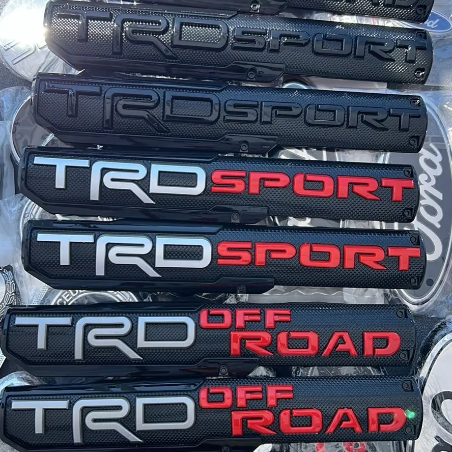 Set of 2 TRD Off Road Sport Pro Emblem Decal Self adhesive Badge Stickers for Sport Pro SR5 V6 4X4 Truck Tundra Tacoma