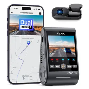VIOFO A229 Plus Dash Cam Front and Rear, Dual STARVIS 2 Sensors, 2 Channel HDR, 1440P+1440P Voice Control Car Dash Camera, 5GHz Wi-Fi, Support 512GB Max, Voice Control, Ultra-Precise GPS