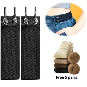 Tactical Metal Hook Elastic Belt (Unisex)Free 5 pairs of socks  - Patented No - Buckle Invisible Design | Soft Adjustable Side TikTokShopBlackFriday  belt