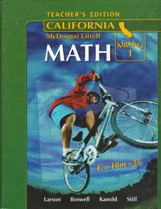 USED Book - ML Math Algebra 1 California Teacher's Edition by MCDOUGAL LITTEL (Hardcover) - english