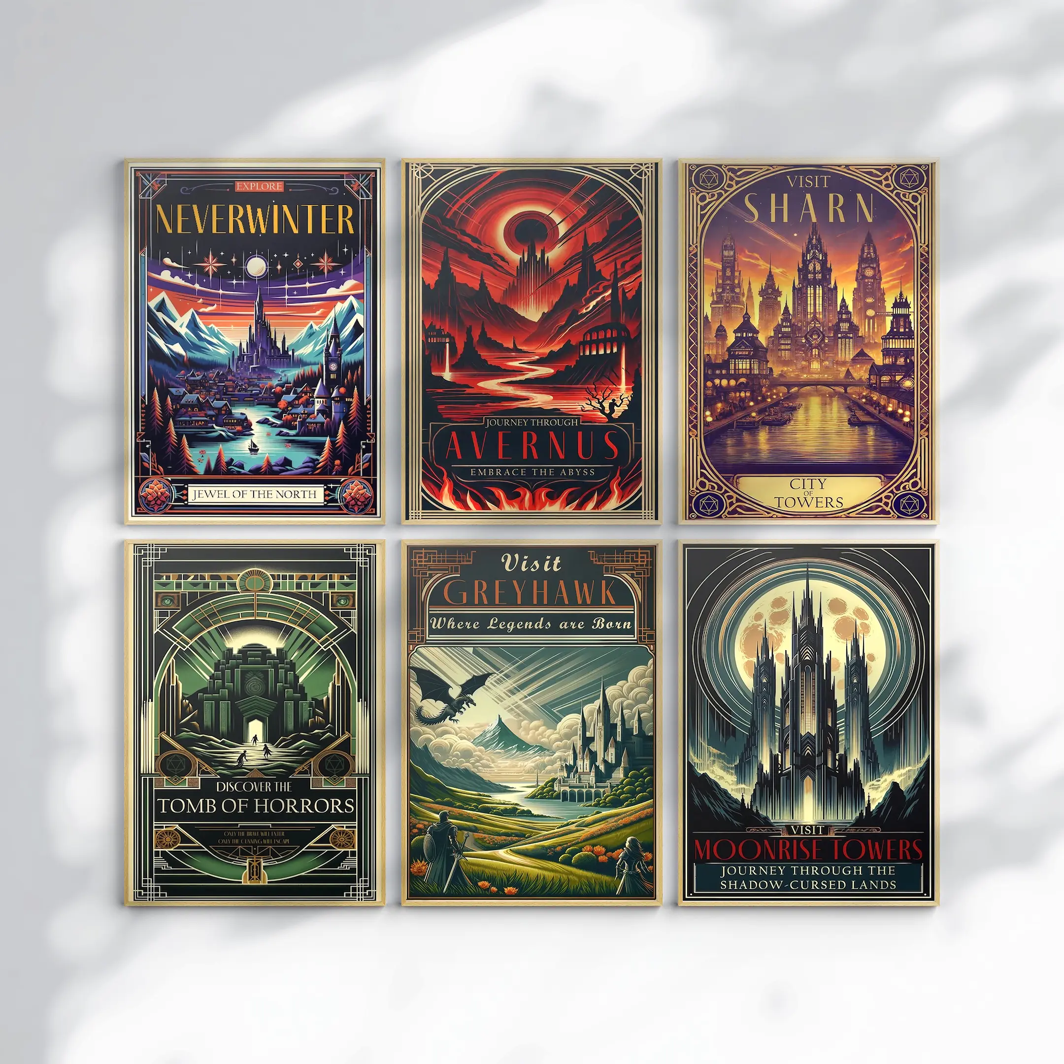 Vintage Adventure Map Art Poster Unframed, D&D Fantasy Art Wall Decor, Exclusive Artwork, Tabletop Role-Playing Game Poster, Adventure Awaits, , Gamer decor Room Fans, Game Art Gift Wall Decor, PC Gift For Gamer, Gift for Him