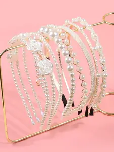 Faux Pearl Decorated Hair Hoop, Elegant Hair Accessories for Women & Girls, Trendy All-match & Exquisite Hair Hoop for Daily & Party Decoration