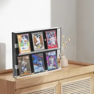 Transparent Acrylic Card Display Box, Cross-Border Collection Storage Rack, Collectible Card Holder Stand, Card Showcase Organizer, Trade Card Box